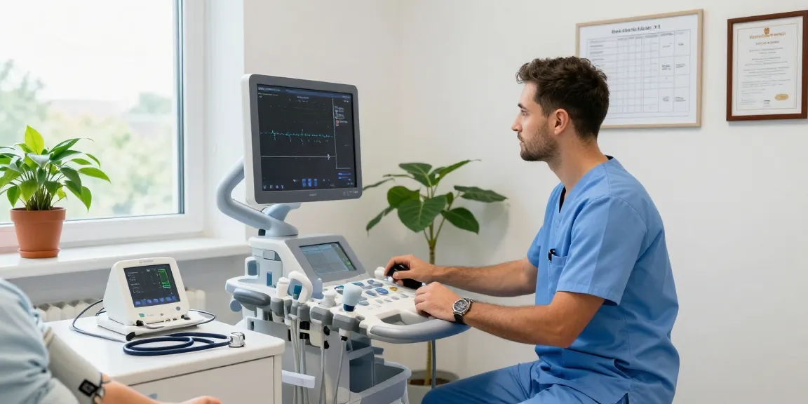 équipement médical rive nord showcased in a modern clinic, featuring ultrasound machines and healthcare professionals in action.