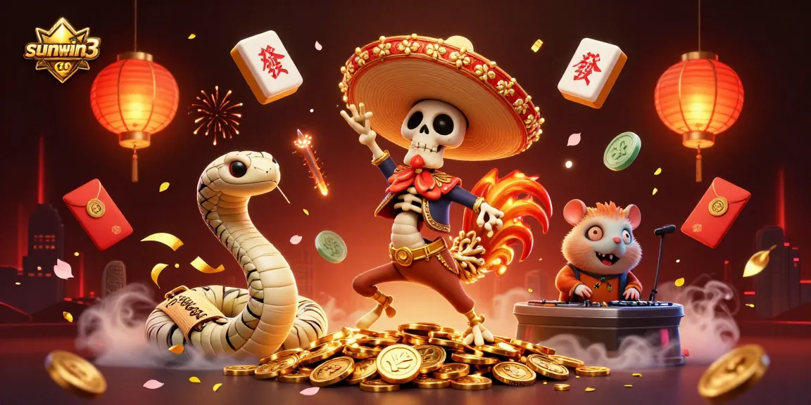 Engage with exciting games and win big at sunwin3 co, featuring vibrant characters and dynamic casino elements.